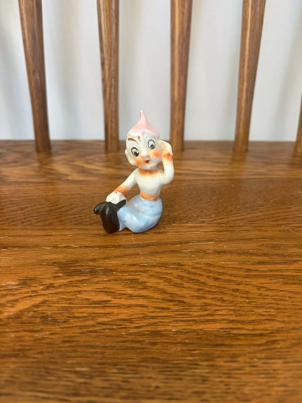 Vintage Occupied Japan Ceramic Pixie Elf Figurine Hand Painted